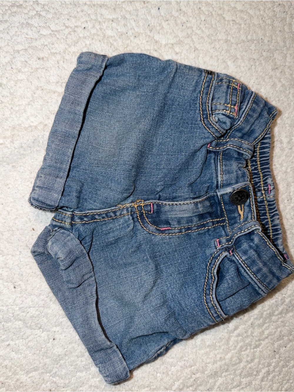 1989 Place Blue Denim Girls' Rolled Cuff Shorts